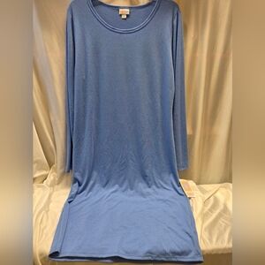 Blue Long Sleeve Women's Dress